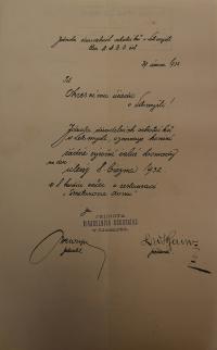 Litomyšl, JDO, oznámení valné hromady, 1932