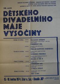 Žďár na Sázavou, Dětský divadelní máj Vysočiny – plakát, 1974