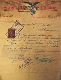 Trhová Kamenice, Sokol, Cop, 1923