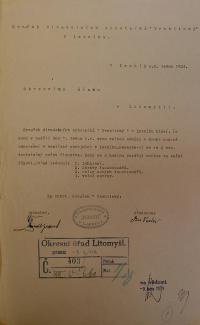 Lezník, Vrchlický, ohlášení valné schůze, 1934