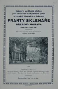 Přerov, Ateliery Franty Sklenáře, reklamní tiskovina, po roce 1903