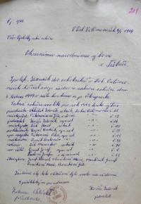 Dolní Vilémovice, Kroužek divadelních ochotníků, zápis z valné schůze, 1949