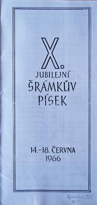 Písek, Šrámkův Písek, titl. strana program. brožury, 1966