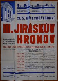 Hronov. III. Jiráskův Hronov - plakát, 1933