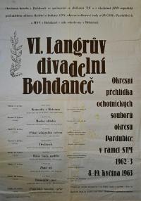 Lázně Bohdaneč, VI. Langrův divadelní Bohdaneč - plakát, 1963