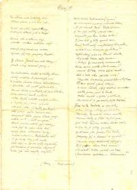 Vysoké n.J., Dopis K.V. Raise s přílohou básně pro živý obraz srazu rodáků 1885. Pověst o původu města Vysokého nad Jizerou, rkp 8 s.   