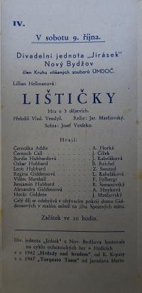 Nový Bydžov, Jirásek, Programy, pozvánky