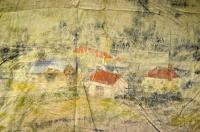 Libice nad Doubravou, veduta obce, detail opony, 1907