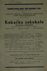 Praha-Nové Město, Drkr Čsl. stráže bezpečnosti, Kukačka zakukala - plakát, 1933