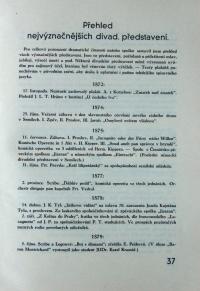 Semily, ODS, Sedmdesát let Ochotnického divadelního spolku v Semilech 1864-1934, přehled her 1872-1879