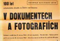 Žďár nad Sázavou, 100 let ochotnického divadla - plakát, 1964