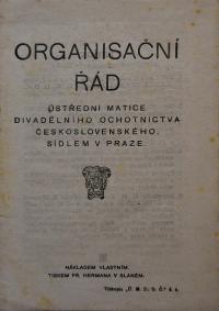 Praha, ÚMDOČ, Organisační řád