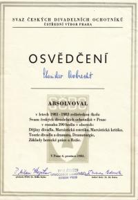 Stanislav Aubrecht, Osvědčení SČDO, 1983