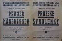 Vysoká Libeň, Osvětová komise, Pražské švadlenky - plakát, 1942