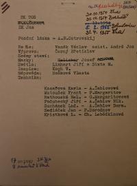 Dobruška, ZK TOS, Pozdní láska, kartotéka her,  1954