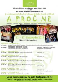 Odry, Nesoutěžní festival amatérského divadla A proč ne  - plakát, 2013