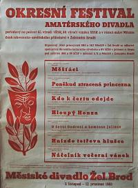 Železný Brod, Okresní festival amatérského divadla - plakát, 1982