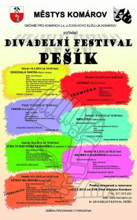 Komárov, Divadelní festival Pešík - plakát, 2015