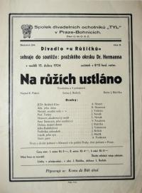 Praha-Bohnice, Tyl, Na růžích ustláno - plakát, 1934