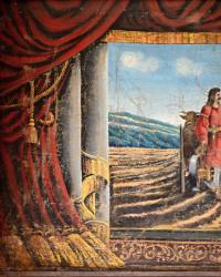 Robousy, Libuše, detail opony Libušino poselství, originální kompozice nezjištěného autora, 1922