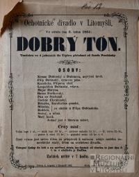 Litomyšl, JDO, Dobrý tón - plakát, 1864