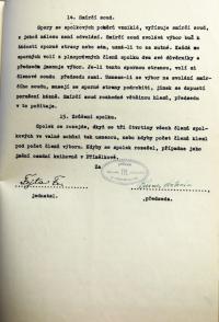 Přímělkov, Tyl, spolkové stanovy, 1932