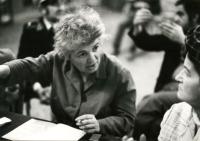 Praha-Vysočany, Gong, Dohazovačka, zkouška - režisérka Lili Šafaříková a Jarmila Marková