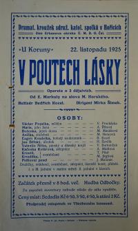 Hořice, Katolické spolky, V poutech lásky - plakát, 1925