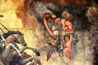 Loužnice, Sokol, detail opony Múzy, 1926