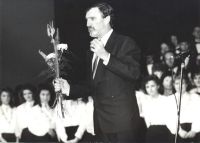 Břeclav,  vedoucí Reginy B. Kaněra jako moderátor, 1990