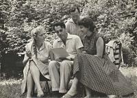 Písek, Šrámkův Písek, školení v parku lesnické školy, 1961