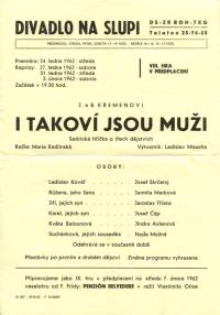 Praha-Nové Město, Automobilové závody, Takoví jsou muži - plakát, 1962