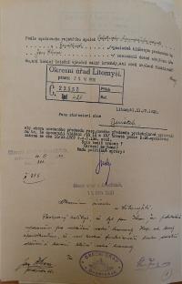 Benátky, Ochotnicko-hospodářská jednota, hlášení funkcionáře, 1930