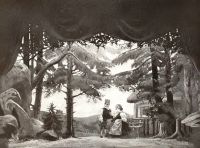 Plzeň, Loutkové divadlo Feriálních osad, Perníková chaloupka, scéna, s. a.