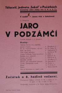 Počátky, Sokol, Jaro v podzámčí - plakát, 1935