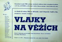 Ledeč nad Sázavou, ČSM jedenáctiletky a Tyl, Vlajky na věžích - plakát, 1963