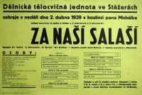 Stěžery, DTJ, Za naší salaší - plakát, 1939