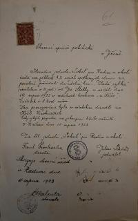 Radim, Sokol, Zlatá rybka, 1923