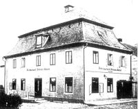 Hostinec Modrá hvězda, působiště českých ochotníků od roku 1923.