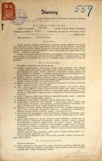 Pelhřimov, Karenův Okrsek, okrskové stanovy