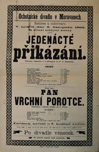 Moravany, SDO, Jedenácté přikázání - plakát, 1892