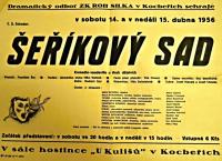 Kocbeře, Bozděch, Šeříkový sad - plakát, 1956