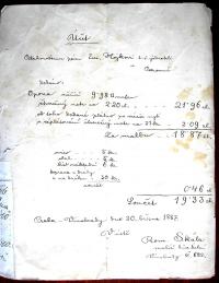 Skála, Romuald,přemalba opony, 1887, účet