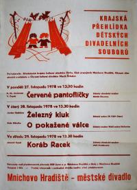 Mnichovo Hradiště, KP dětských divadelních souborů Středočeského kraje, plakát, 1978