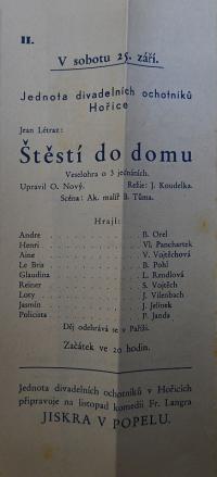 Nový Bydžov, Jirásek, Programy, pozvánky