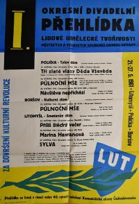 Polička, Litomyšl, Boršov, OP městských a vesnických divadelních souborů - plakát, 1961