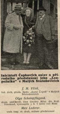 Malé Svatoňovice, Čapek, Loupežník, 1925
