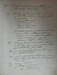 Hlinsko, Dělnická jednota, Zápisy ze schůzí, 1881-1888