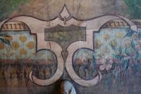 Velvary,Tyl, opona, Král, detail 1899