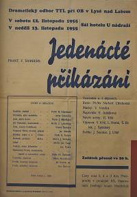 Lysá nad Labem, výstava DIVADLO JE PODIVUHODNÁ VĚC..., Jedenácté přikázání, 1955, výstavní panel, 2018